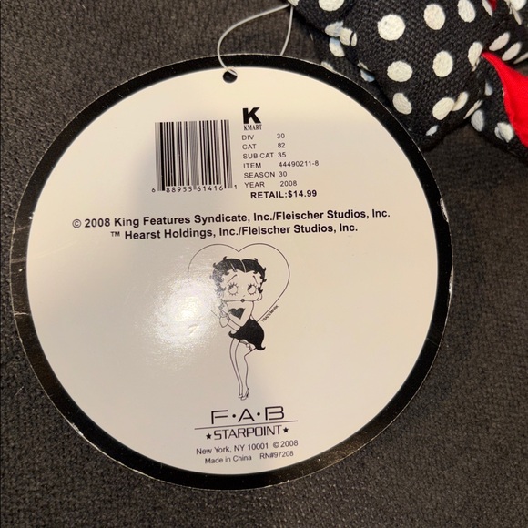 Vintage Betty Boop Black and White Polka Dot Bag Y2K - Picture 6 of 13